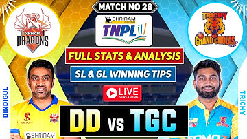 TNPL Live Match Today | DD vs TGC Dream11 Prediction | DD vs TGC Today Match Prediction Dream11 Team
