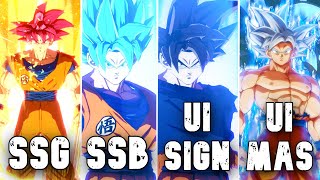 Dragon Ball FighterZ: Goku SSG, SSGSS, UI Omen\/Sign, UI Mastered (4K 60FPS)