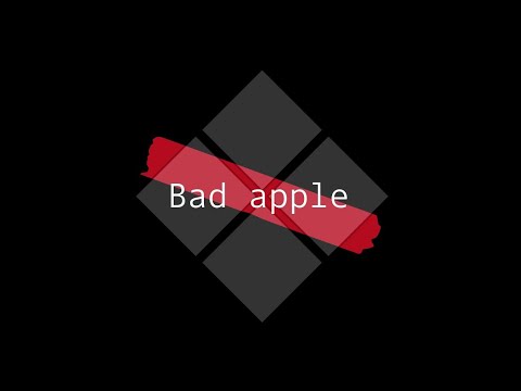 Bad apple lyrics but python coding