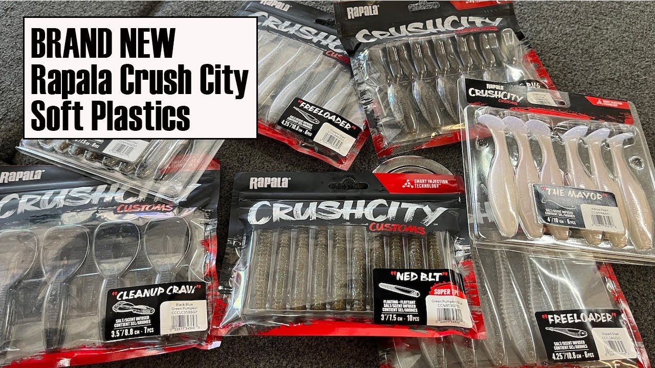 BRAND NEW Rapala Crush City Soft Plastics Designed by Jacob Wheeler 