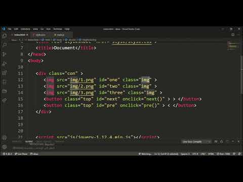 كيفية عمل معرض صور بسيط Html Css Js - YouTube