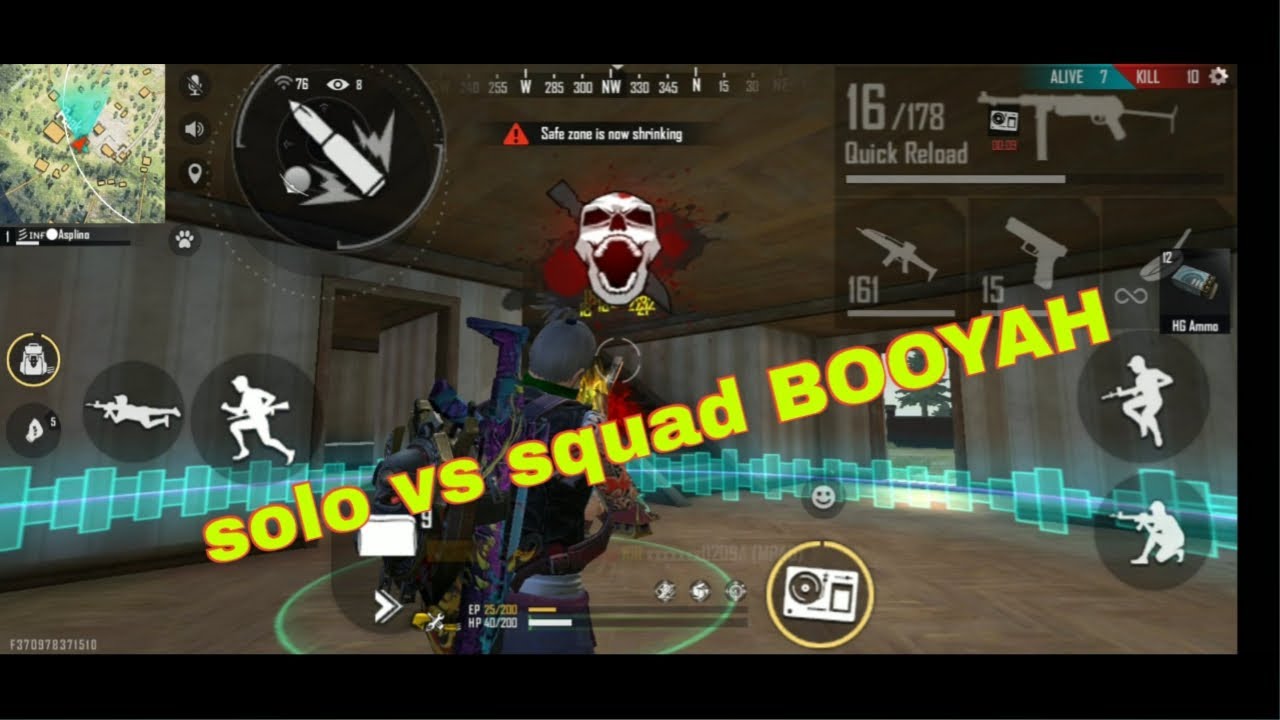 Free fire solo vs squad booyah gameplay - YouTube