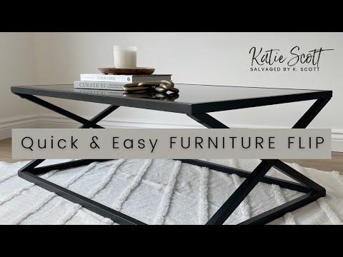 Quick & Easy Furniture Flip | Painting a Metal Coffee Table