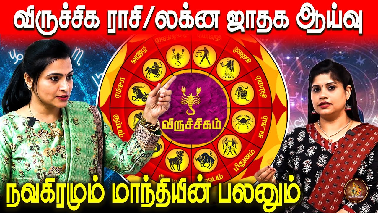 விருச்சிக ராசி/ லக்ன ஜாதக ஆய்வு | நவகிரமும் மாந்தியின் பலனும் | Jeevitha Sureshkumar
