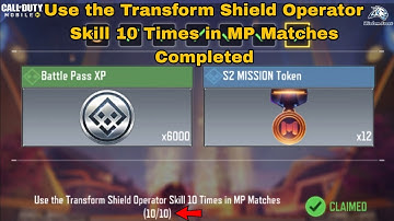Use the Transform Shield Operator Skill 10 Times in MP Matches Cod Mobile 2024