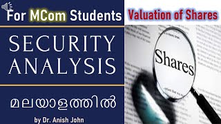 Security Analysis (SAPM) Valuation of Shares; Dividend Discount Model, Gordon Model, Price Multiples