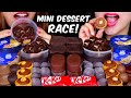 ASMR MINI DESSERT RACE! CHOCOLATE PROFITEROLES, BROWNIES, MOCHI, CHOCOLATE SPOON, TICO ICE CREAM 먹방