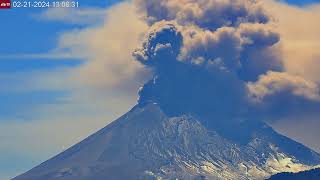 Feb 21, 2024: New Eruption at Popocatépetl Volcano (Yellow Alert)