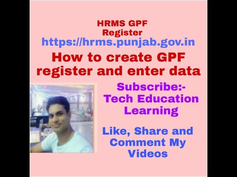How to create GPF Register and opening balance entries