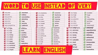 100 ways to Avaid using the word Very |English Vocabulary @learnwithishani