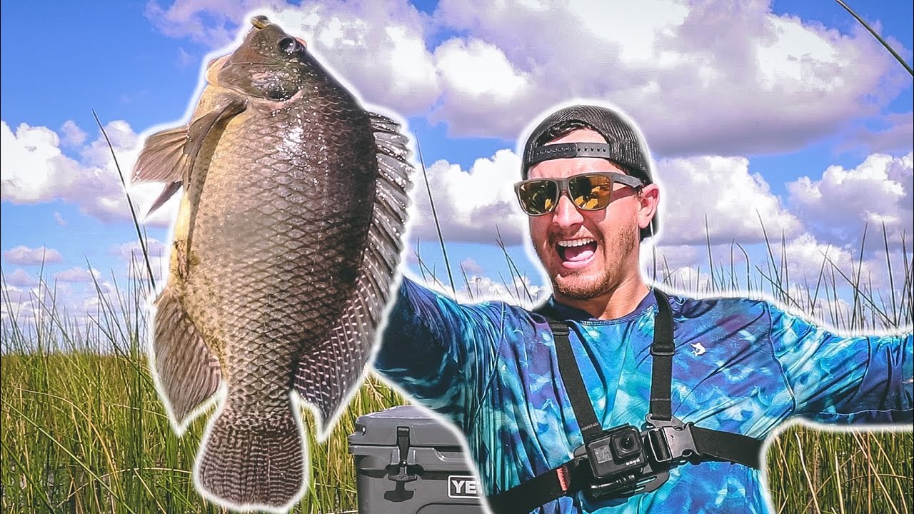 BowFishing For GIANT Tilapia on Lake Okeechobee YouTube