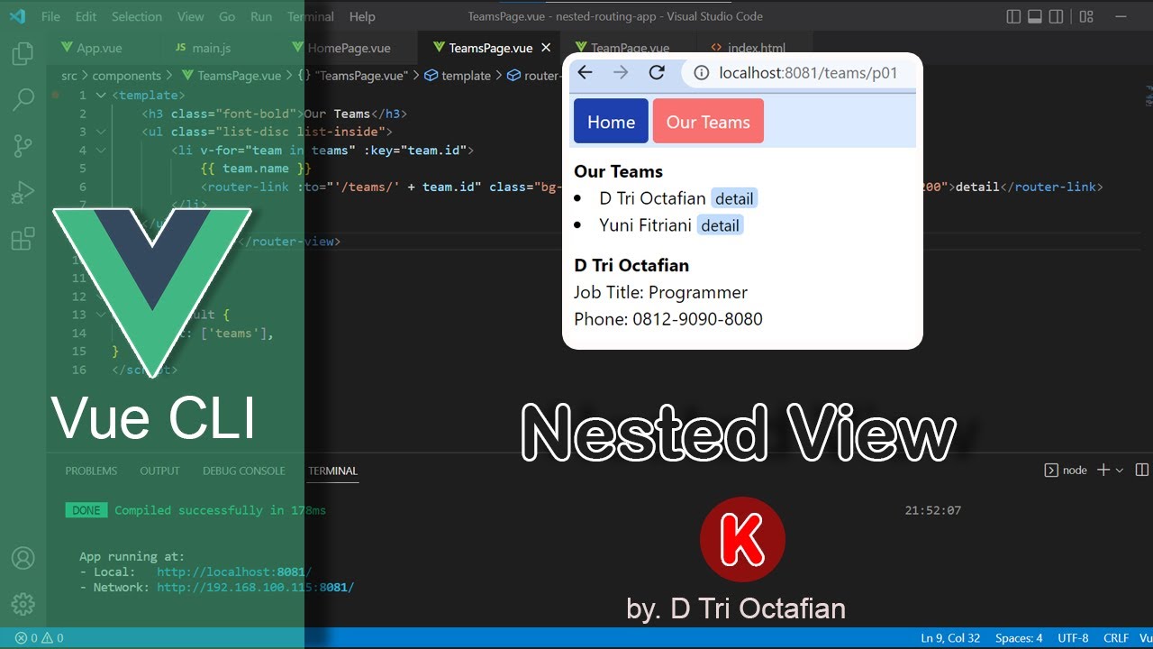 Nested View pada Vue CLI - YouTube