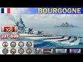✔ Выкашивает всех Линкор "Bourgogne" X уровень Франция | [ WoWS ] World of WarShips REPLAYS