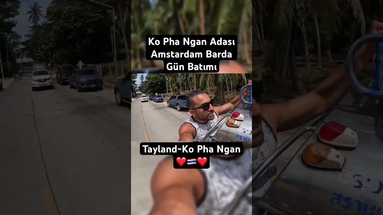 Tayland Ko Pha Ngan - Amstardam Bar Gün Batımı #shorts