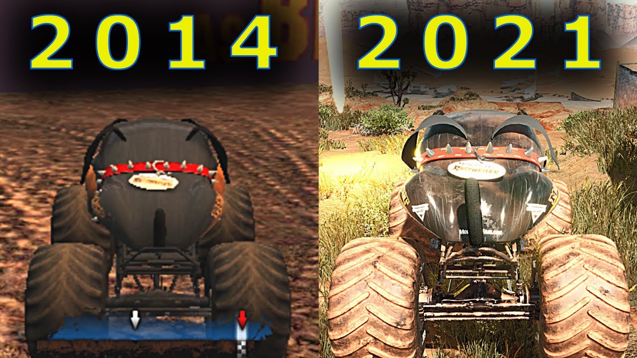 Evolution of Monster Mutt Rottweiler in Monster Jam and Monster Truck ...