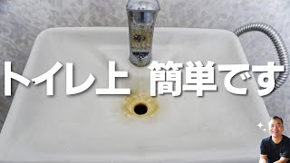 トイレ上　実は○○洗剤で簡単にピカピカになる