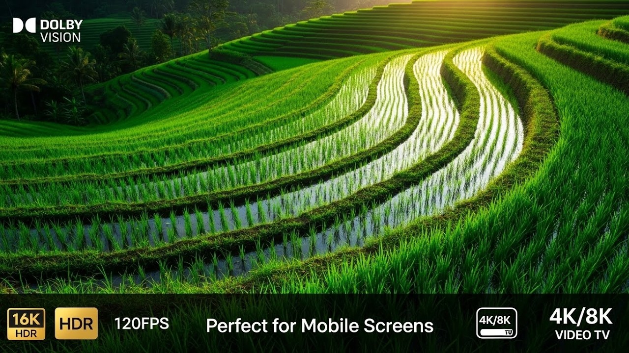 OLED Display Test 2025 – Stunning Indonesian Rice Fields in 16K HDR  Mobile & TV Showcase
