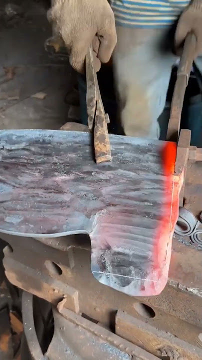 the process of slaughtering materials to make machetes #shorts