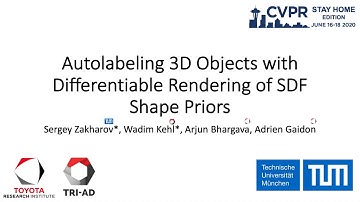 Autolabeling 3D Objects With Differentiable Rendering of SDF Shape Priors (CVPR 2020 Oral)