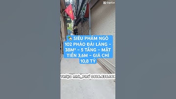 🏡 SIÊU PHẨM NGÕ 102 PHÁO ĐÀI LÁNG – 38M² – 5 TẦNG – MẶT TIỀN 3,6M – GIÁ CHỈ 10,8 TỶ