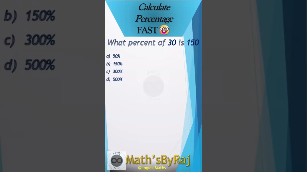 Percentage Fast Calculation Trick 