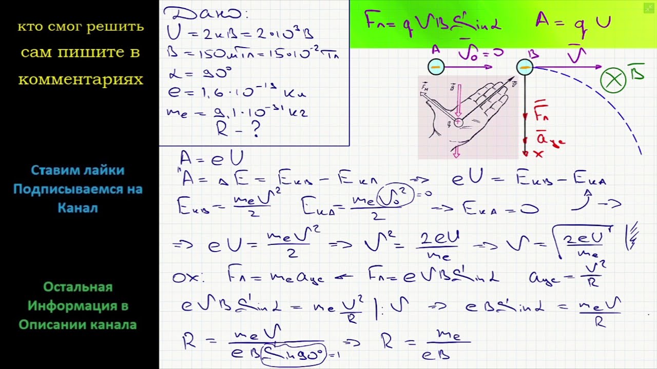 Физика Электрон, разогнанный разностью потенциалов U = 2 кВ, влетает в ...
