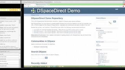 Getting Started with DSpaceDirect Training Video 1: Homepage Overview