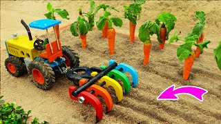 Diy Tractor Making New Plow Machine For Gardening, Mini Carrot Farm Hp Mini Diy Tractor