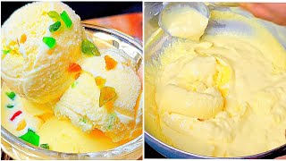 Homemade Custard Ice Cream Without Whipping cream | summer special recipe