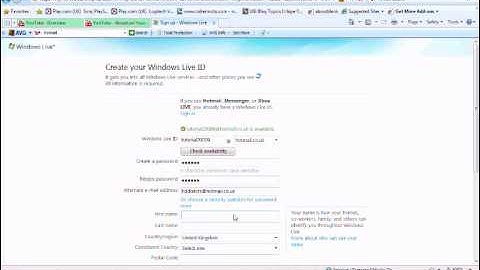 How to create a Hotmail/windows live/ msn account