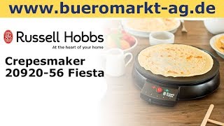 Russell-Hobbs Crepesmaker 20920-56 Fiesta, Ø 30 cm, schwarz, 1000 Watt -  YouTube