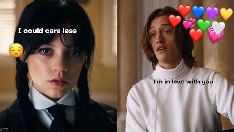 Xavier being obviously in love with Wednesday