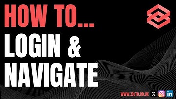 ZOLTO Online Tutorial - Login & Navigation
