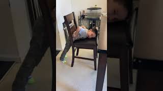 Boy Gets Stuck In Chair