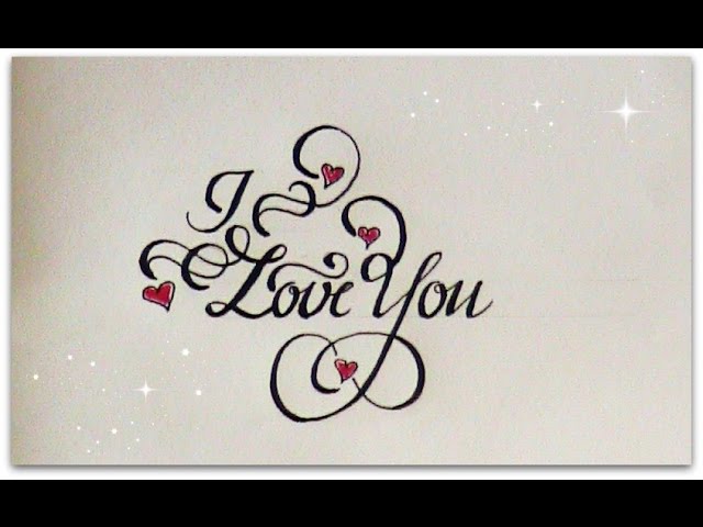 how to write in cursive - I love you for beginners (calligraphy) class=