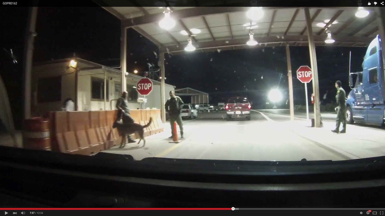 7 minutes to Checkpoint - Citizen Refuses to talk or roll window down for Border Patrol, Yuma, AZ