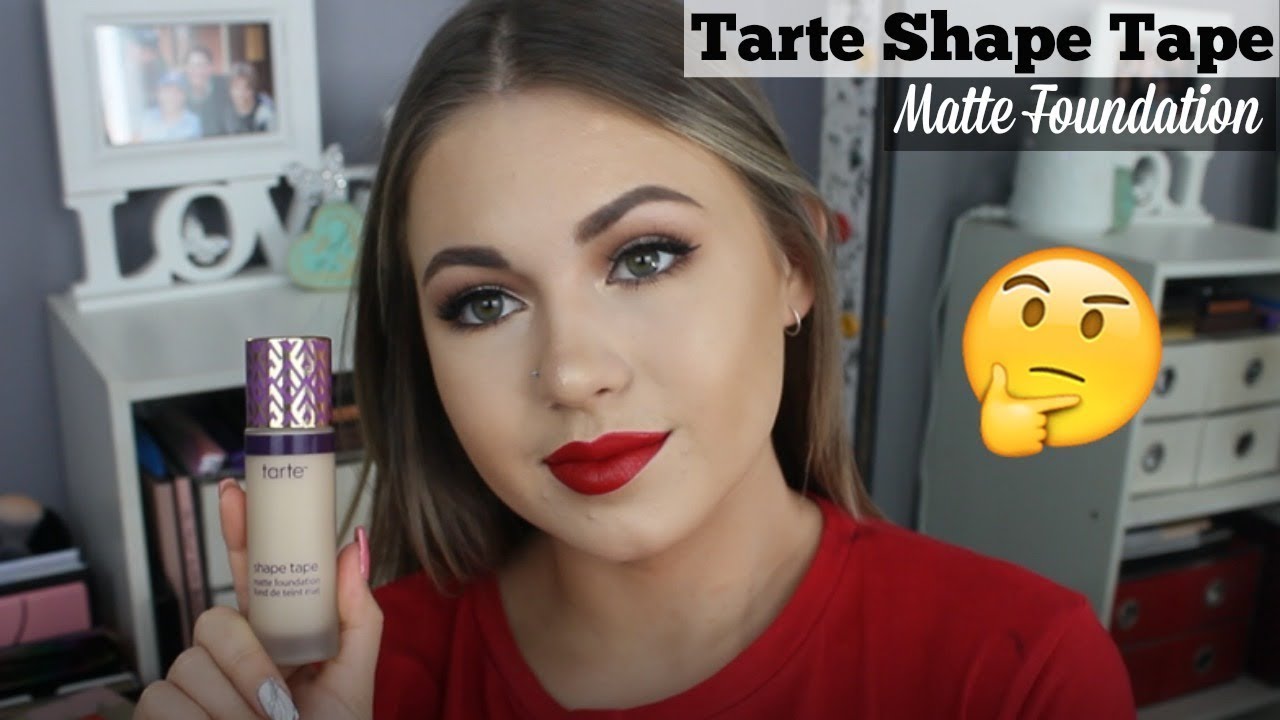 Tarte Shape Tape Matte Foundation | 13hr Wear Test & Review - YouTube