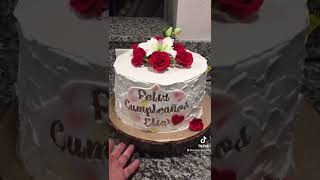Pastel con amor 🥰 #cake #pastel #cakedecorating #pasteldecumpleaños #pasteles