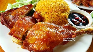 CƠM ĐÙI GÀ NƯỚNG Da giòn xốp bằng nồi chiên không dầu cách làm đơn giản hơn mà rất ngon |NhamtranFV