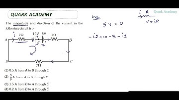 The magnitude and direction of the current in the following circuit is | NEET 2023 Physics