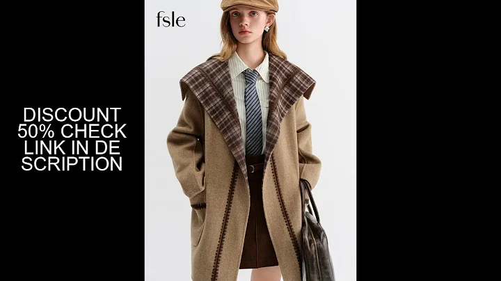 FSLE 2025 Winter Women's Reversible Tartan Pattern Wool Blend Coat with Embroidery - Bohemian Style