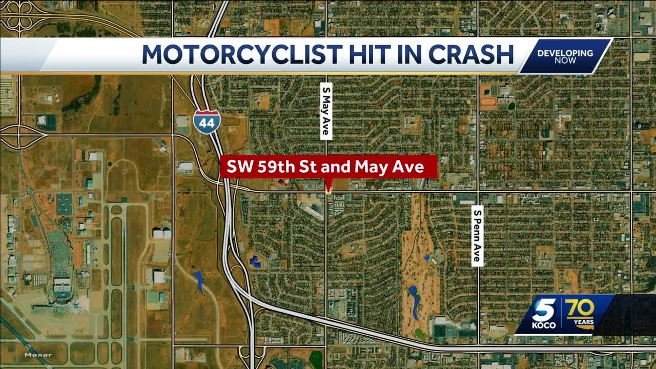 Motorcyclist taken to hospital after crashing into vehicle - YouTube