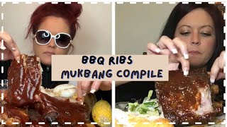 “REQUESTED VIDEO” || BBQ RIBS ASMR MUKBANG COMPILE || SAUCE QUEEN