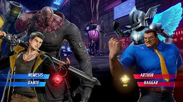 MARVEL VS. CAPCOM: INFINITE Nemesis and Dante vs Arthur and Haggar