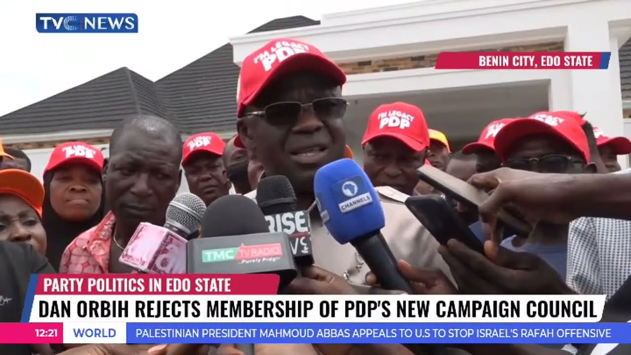 PDP South South Vice Chairman Rejects Membership Of Partys Governorship Campaign Council In Edo
