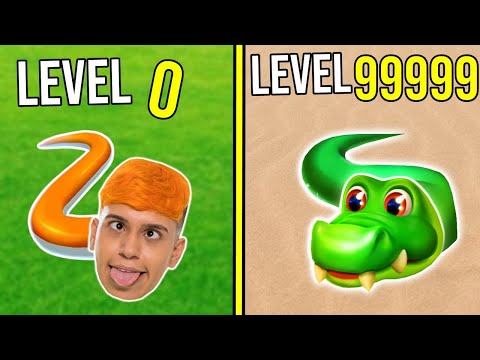 VIREI COBRA POR 1 DIA E FIQUEI GIGANTE!! (Snake Arena 3D)