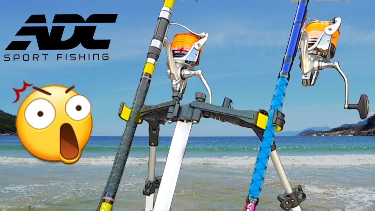 SECRETÁRIA de PESCA de PRAIA para 2 VARAS - SPIDER RS-713 ADC Sport Fishing  - SURFCASTING 