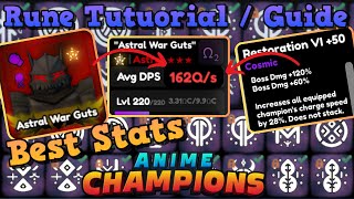 🏆💎 The Best Rune Tutorial Everything You Need To Know 💎🏆 | Anime Champions 🚀🌌 screenshot 2