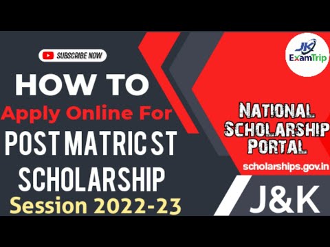 How to Apply Online for Post-Matric ST Scholarship on NSP l J&K l 2022-23