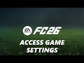 How To Access Game Settings In FC 26
